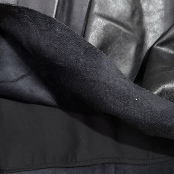 The Kooples Women's Black Ruffled High Faux Leather Mini Short Skirt Size 1 - Picture 9 of 11